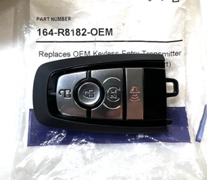 Llavero remoto de entrada sin llave negro 164-R8182 genuino Ford Edge Maverick Ranger - Imagen 1 de 4