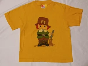 Vintage Hanes Single Stitch Kinder Unisex gelb Thanksgiving T-Shirt Gr. S (6-8) - Bild 1 von 10