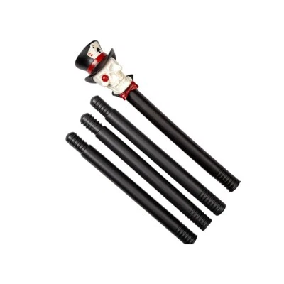 Skeleton Skull Topped Cane Adult Halloween Fancy Dress Accessory Steampunk Prop - Image 1 of 3