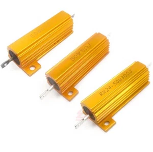 RX24 Power Aluminium Drahtwiderstand Lastwiderstand 10W 25W 50W 100W 0.1Ω-10KΩ - Picture 1 of 14