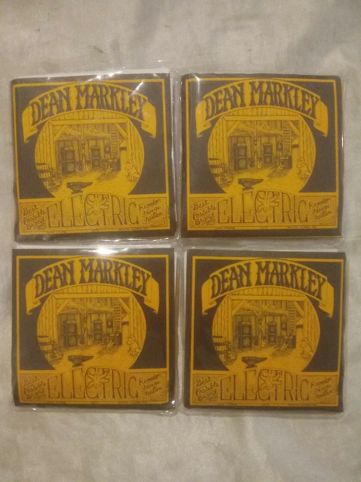 CORDAS RARAS DE GUITARRA ELÉTRICA DEAN MARKLEY CALIBRE REGULAR REPRO 1973 (4 PACOTES) - Imagem 1 de 4