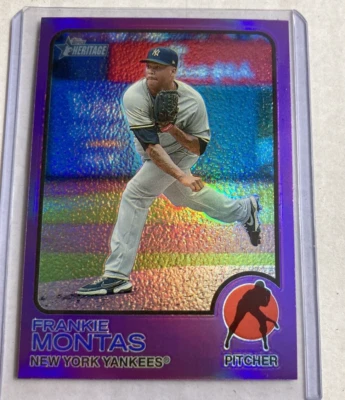 2022 Topps Heritage High Number #509- FRANKIE MONTAS Purple Refractor SP - Image 1 of 2