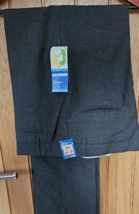 Marks And Spencers Flat Front Slim Leg Trousers 36" With Stormwear Technology  - Picture 1 of 3