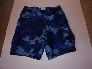 OP: Boys / Toddlers 4T Blue Camo Swim Trunks With Side Pocket - Picture 1 of 2