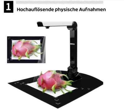 Lens Pro 12MP USB Dokumentenscanner, A4 Scanner OCR 200+ Sprache mobiler Scanner - Bild 1 von 4