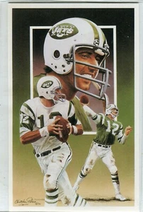 1990 Legends Sports Memorabilia Magazine Postcard #3 Joe Namath New York Jets - Picture 1 of 2