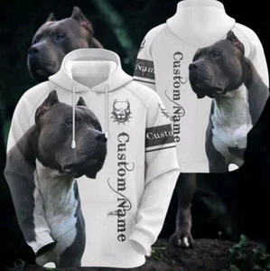 Pitbull Dog Gift Dog Lover 3D Hoodie All Over Print - Picture 1 of 2