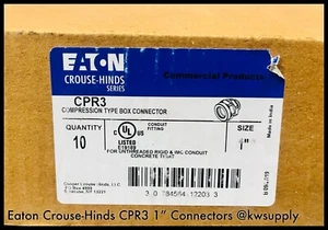 CPR3 ~Eaton Crouse-Hinds CPR3 Compression Type Box Connector 1" ~ Unused Surplus - Picture 1 of 2