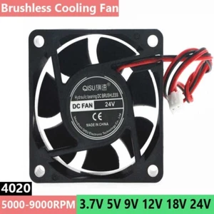 DC Brushless Chassis Cooling Fan 4020 40mm x 40mm x 20mm 2 Pin Cable 3.7V-24V - Picture 1 of 7