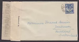 Northern Rhodesia 1940 Surface Cover to Switzerland KGVI Mongu-Lealui datestamp - Picture 1 of 2