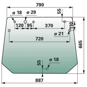 Heckscheibe grün getönt anstelle von Fendt 205812051010 - Bild 1 von 1