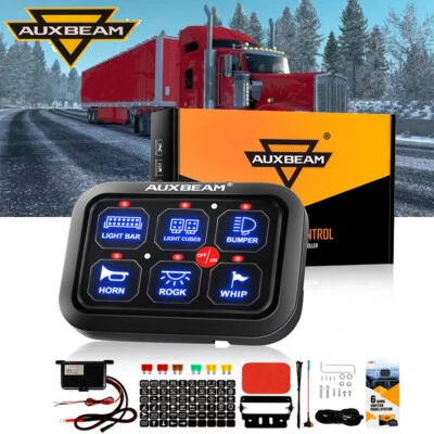 Комплект реле управления панелью переключателя AUXBEAM BC60 6 Gang для Peterbilt Mack Semi Truck - Изображение 1 из 4