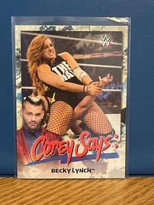 2019 Topps WWE Smackdown Live Corey Says Becky Lynch #CG3 - Picture 1 of 2