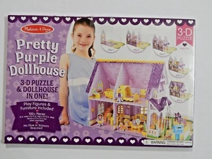 Neu Melissa & Doug HÜBSCH LILA PUPPENHAUS 3D-Puzzle Puppenhaus 100+ Teile - Bild 1 von 4