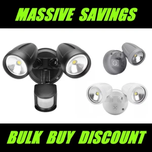 PHL LED Twin Security Garage Spot Flood Light Outdoor Sensor Spotlight - Picture 1 of 31