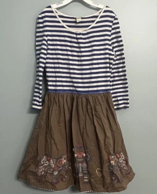 Vestido manga larga elefante bali a rayas azul monzón talla 12-13 para niñas Foto 1 de 4