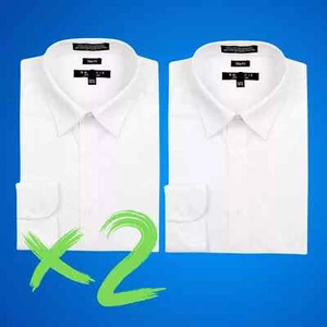 X2 Marquis Signature Men's Long Sleeve Slim Fit Dress Shirts 17 / 17.5 32/33 - Picture 1 of 6