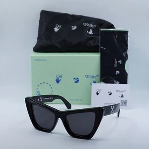 New Off-White OERI045 EDVARD 1007 Black/Grey 57-20-145 Sunglasses - Picture 1 of 6