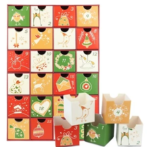 Adventskalender zum Befüllen, Weihnachtskalender leer, 24 Überraschung - Bild 1 von 14