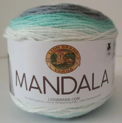 Lion Brand Mandala Yarn "Genie" Acrylic Super Soft 5,3oz/150g 590yds/540m Light