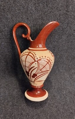 Ancienne Aiguière Céramique Signée Décor Style Japon Circa 1900 - Photo 1/4