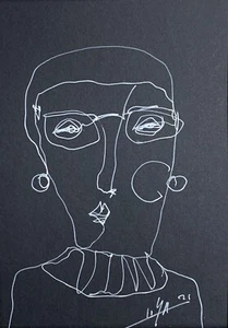 PAINTING ORIGINAL INK ON CANSON PAPER (FRAME INCLUDED) 5”x 7” CUBAN ART By LISA. - Picture 1 of 8