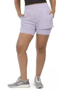 WILO The Label Womens 2 in 1 Running Short Lilac Athletic Workout Running Sports - Picture 1 of 8