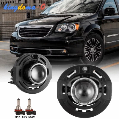 Pairs For 2011-2016 CHRYSLER TOWN & COUNTRY Front Bumper Clear Fog Lights Lamps Foto 1 de 4