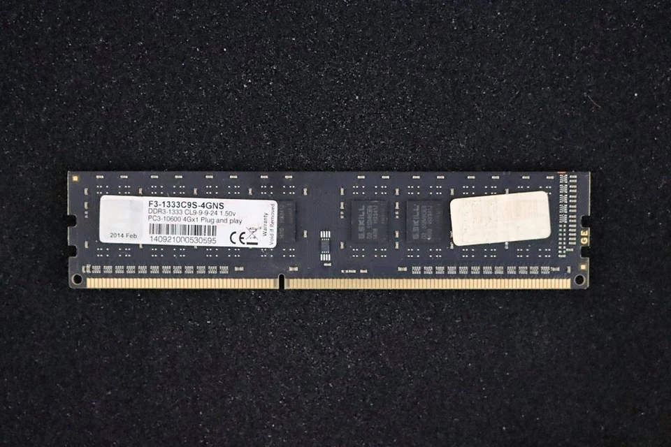 G.Skill F3-1333C9S-4GNS DDR3 4GB (1x4) PC3-10600U DDR3-1333 CL9 #7492 - Bild 1 von 1