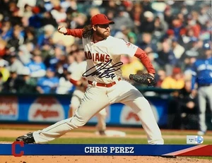 Chris Perez Cleveland Indians Autographed 8x10 Photo / MLB Certified - Picture 1 of 3