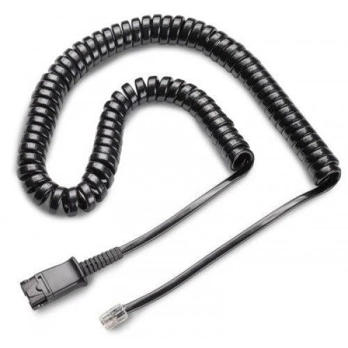 Plantronics U10 QD Coiled Cable 26716-0 to Modular plug for Cisco 6941 7941 8945 - Image 1 of 1