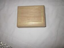 wooden box with gold colour lining and slip proof bottom used good condition 