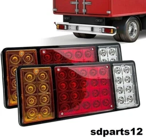 2 Fanali Posteriori Led 4 Funzioni Dx/Sx Universali 12V Per Autocarro Rimorchio - Foto 1 di 12