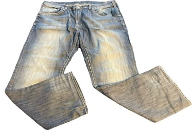 Jeans Buffalo David Bitton Six-X Slim reto tamanho cintura 38 comprimento 30 novo com etiquetas - Imagem 1 de 4