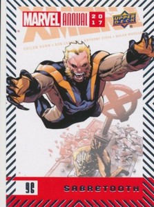 #96 SABERTOOTH (2018) 2017 Upper Deck Marvel Annual WEAPON X X-MEN
