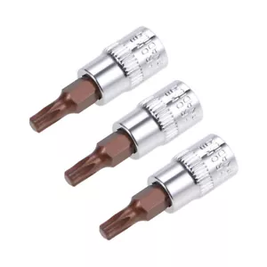 3Pcs 1/4-Inch Drive Torx Bit Socket T20 S2 Steel 38mm Length - Picture 1 of 3
