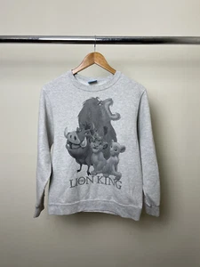 The Lion King Sweatshirt Youth Small Gray Crewneck Pullover Simba Nala - Picture 1 of 9