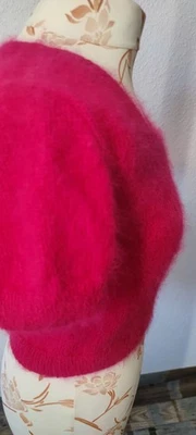 angora pulli handgemacht farbe  rot/rosa - Bild 1 von 4