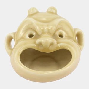 Rookwood 1948 Vintage Cerámica Boca Abierta Diablo Máscara Marfil Cerámica Cenicero 2457 - Imagen 1 de 6