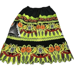 Pohnpei Urohs Hand-Embroidered Cultural Skirt Micronesia Vibrant Floral Large - Picture 1 of 6