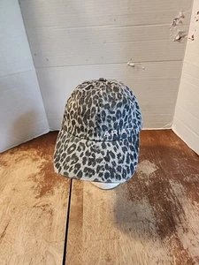Ariat Leopard Print Front Distressed Baseball Cap Strapback OSFM EUC - Picture 1 of 8