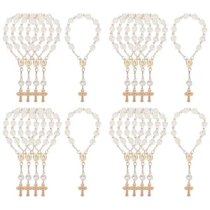 20Pcs Baptism Favors with Rosaries Acrylic Beads Bracelet8027 - Picture 1 of 8