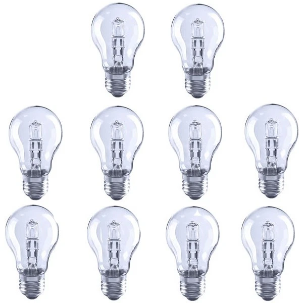 10X Low Energy Halogen Light Bulb GLS 42W E27 (equivalent to 60 watt) - Image 1 of 1
