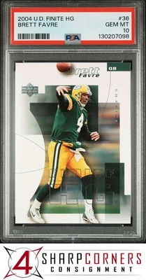 2004 UPPER DECK FINITE HG #36 BRETT FAVRE PACKERS HOF PSA 10 - Image 1 of 2