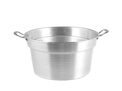 Caldaia In Alluminio Pesante Spazzolata Cm 24 4l Argento Home - Immagine 1 di 3