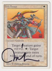 Signierte Holy Armor MP Unlimited Edition Künstlerin Melissa A. Benson 1994 MTG Magic! - Bild 1 von 2