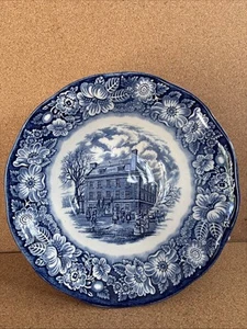 Staffordshire Ironstone Liberty Blue 50 Anni. Benjamin Franklin Savings & Loan - Picture 1 of 5