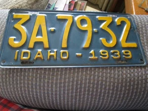 1939 Idaho Steel License Plate 3A-7932 - Picture 1 of 12