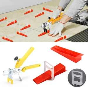 Kit de sistema de nivelación de azulejos 201 piezas espaciador de azulejos reutilizable clip de cuña herramienta de pared de piso - Imagen 1 de 17