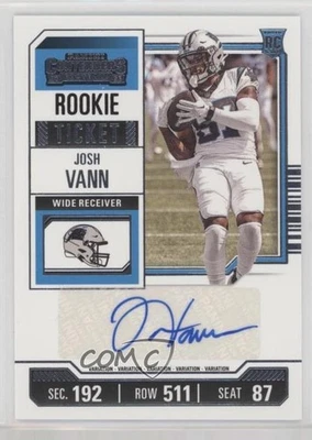 2023 Panini Contenders Rookie Ticket Variation Josh Vann #167 Rookie Auto RC - Image 1 of 2